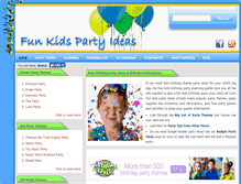 Tablet Screenshot of funkidspartyideas.com